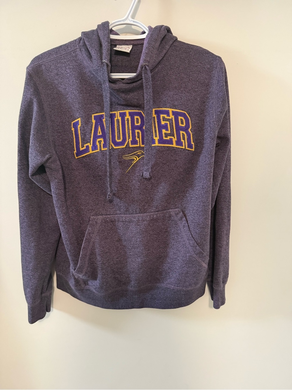 Purple Wilfrid Laurier University Golden Hawks Hoodie Size Large